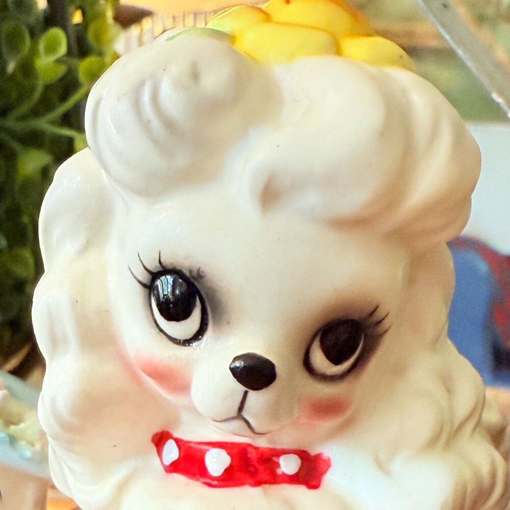 ❌SOLD❌1950s Josef Originals Ceramic Poodle with spaghetti poodle friend - Picture 14 of 16
